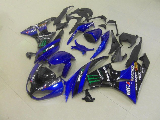 Blau Monster Kawasaki ZX6R 2009-2012 Verkleidungen Blau Monster Kawasaki ZX6R 2009-2012 Verkleidungen