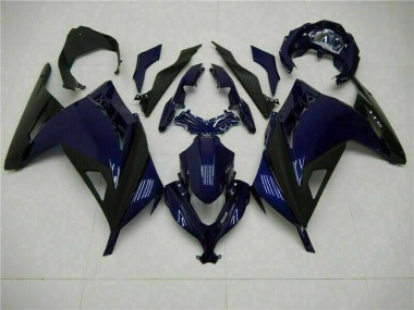Blau Schwarz Kawasaki EX300 2013-2016 Verkleidungen