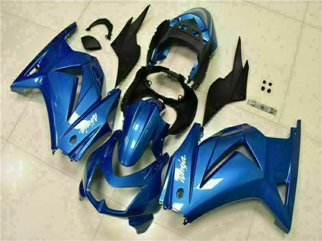 Blau Schwarz Weiß Ninja Kawasaki EX250 2008-2012 Verkleidungen Blau Schwarz Weiß Ninja Kawasaki EX250 2008-2012 Verkleidungen