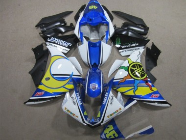 Blau Weiß Gelb 46 Yamaha R1 2012-2014 Verkleidungen