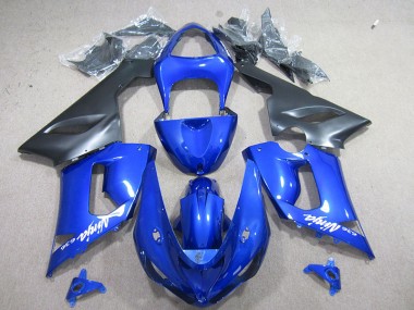 Blau Weiß Ninja 636 Kawasaki ZX6R 2005-2006 Verkleidungen