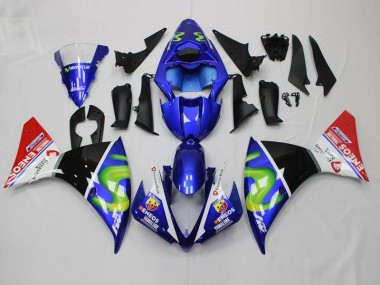 Blau Weiß Schwarz Rot Yamaha R1 2012-2014 Verkleidungen