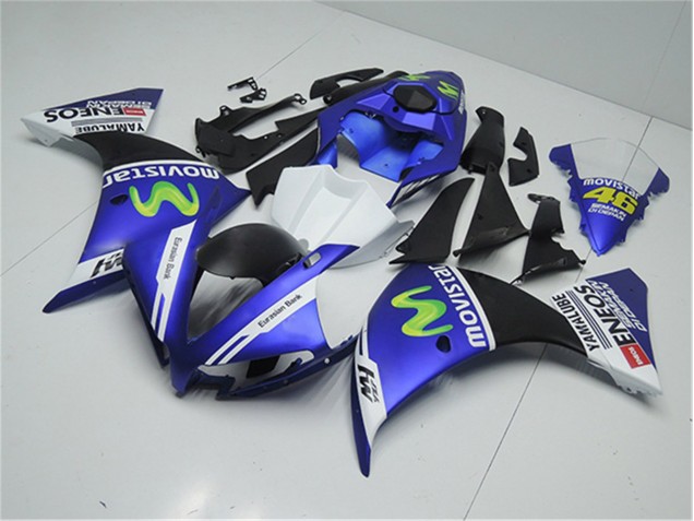 Blau Weiß Schwarz Yamaha R1 2012-2014 Verkleidungen Blau Weiß Schwarz Yamaha R1 2012-2014 Verkleidungen