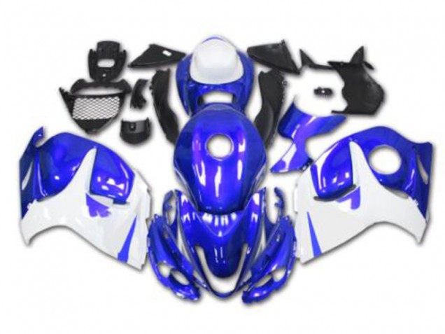 Blau Weiß Suzuki GSXR 1300 Hayabusa 2008-2019 Verkleidungen Blau Weiß Suzuki GSXR 1300 Hayabusa 2008-2019 Verkleidungen