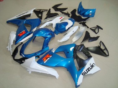Blaur und Weißer OEM Stil Suzuki GSXR 1000 K9 2009-2016 Verkleidungen