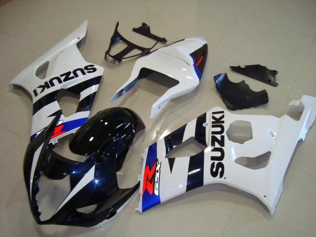 Dunkel blau Weiß Suzuki GSXR 1000 K3 2003-2004 Verkleidungen Dunkel blau Weiß Suzuki GSXR 1000 K3 2003-2004 Verkleidungen