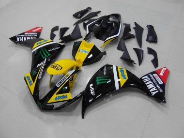Gelb Schwarz Monster Yamaha R1 2012-2014 Verkleidungen