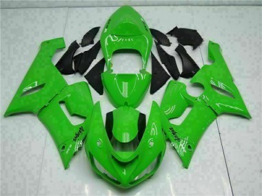 Grün Kawasaki ZX6R 2005-2006 VollVerkleidungen & Plastik