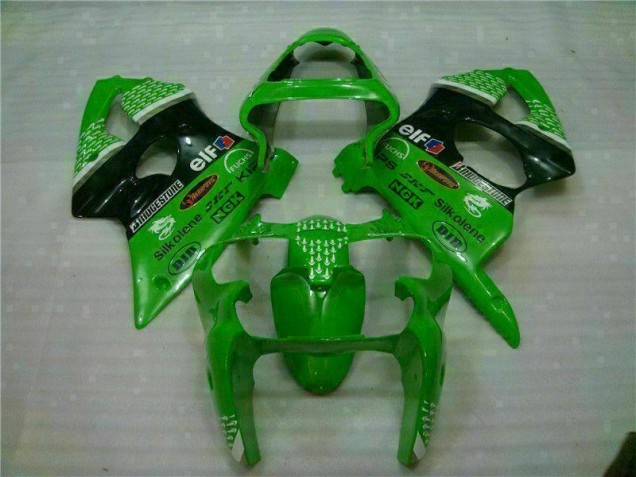 Grün Schwarz Kawasaki ZX6R 2000-2002 Verkleidungen & Plastik Grün Schwarz Kawasaki ZX6R 2000-2002 Verkleidungen & Plastik