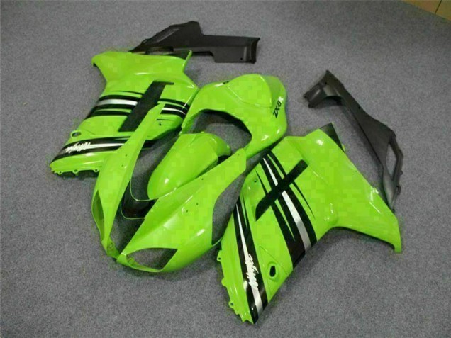 Grün Schwarz Kawasaki ZX6R 2007-2008 Verkleidungen Grün Schwarz Kawasaki ZX6R 2007-2008 Verkleidungen