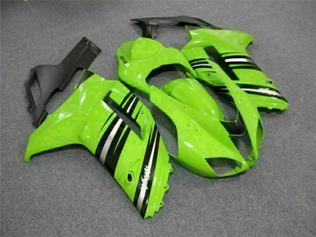 Grün Schwarz Kawasaki ZX6R 2007-2008 Verkleidungen Grün Schwarz Kawasaki ZX6R 2007-2008 Verkleidungen