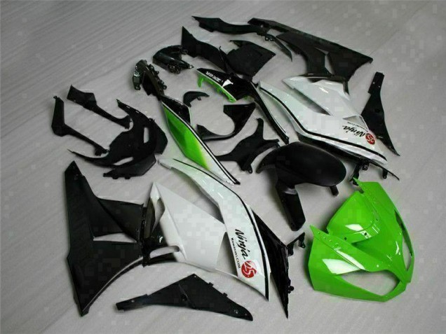 Grün Schwarz Weiß 25 Kawasaki ZX6R 2009-2012 Verkleidungen Grün Schwarz Weiß 25 Kawasaki ZX6R 2009-2012 Verkleidungen