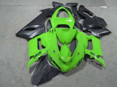 Grün Schwarzer Ninja 636 Kawasaki ZX6R 2005-2006 Verkleidungen