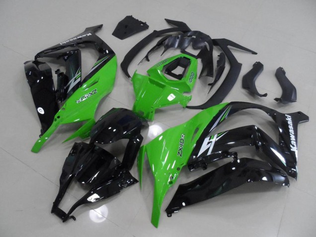 Grün und Schwarz Kawasaki ZX10R 2011-2015 Verkleidungen Grün und Schwarz Kawasaki ZX10R 2011-2015 Verkleidungen