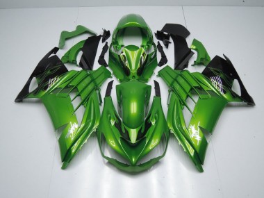 Grüne Flamme Kawasaki ZX14R ZZR 1400 2012-2021 Verkleidungen