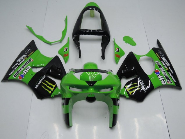 Grünes Monster Kawasaki ZX6R 1998-1999 Verkleidungen Grünes Monster Kawasaki ZX6R 1998-1999 Verkleidungen