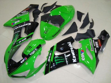 Grünes Monster Kawasaki ZX6R 2005-2006 Verkleidungen