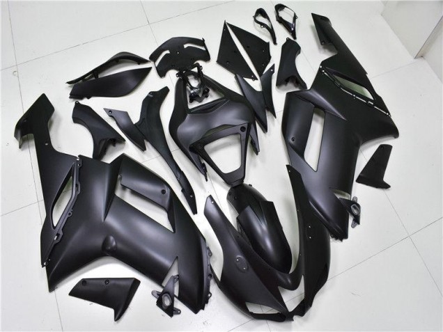 Matt Schwarz Kawasaki ZX6R 2007-2008 Verkleidungen Matt Schwarz Kawasaki ZX6R 2007-2008 Verkleidungen