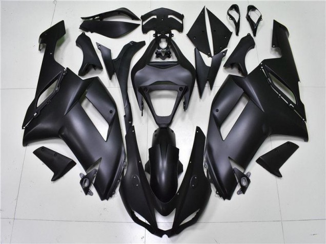 Matt Schwarz Kawasaki ZX6R 2007-2008 Verkleidungen Matt Schwarz Kawasaki ZX6R 2007-2008 Verkleidungen