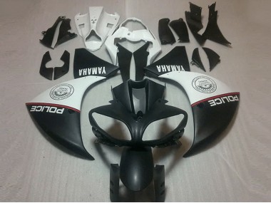 Matt Schwarz Weiß Yamaha R1 2012-2014 Verkleidungen