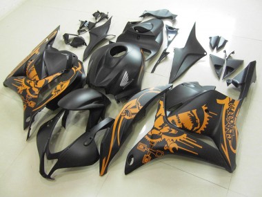 Matt Schwarzer Orange Aufkleber Honda CBR 600 RR 2009-2012 Verkleidungen