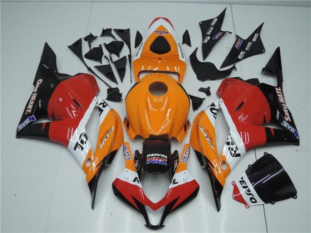 Orange Rot Schwarz Repsol Honda CBR 600 RR 2009-2012 Verkleidungen