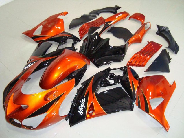 Orange Schwarz Kawasaki ZX14R ZZR 1400 2006-2011 Verkleidungen Orange Schwarz Kawasaki ZX14R ZZR 1400 2006-2011 Verkleidungen
