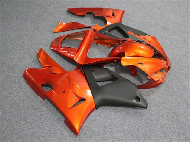 Orange Schwarz Yamaha R1 2000-2001 Verkleidungen Orange Schwarz Yamaha R1 2000-2001 Verkleidungen