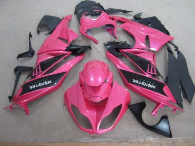 Rosa Schwarz Monster Kawasaki ZX6R 2009-2012 Verkleidungen