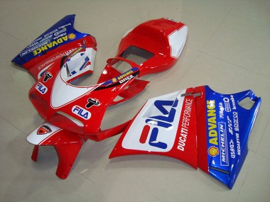 Rot Blau Fila Ducati 748 1993-2005 Verkleidungen
