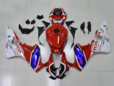 Rot Blau HRC Honda CBR 1000 RR 2017-2023 Verkleidungen