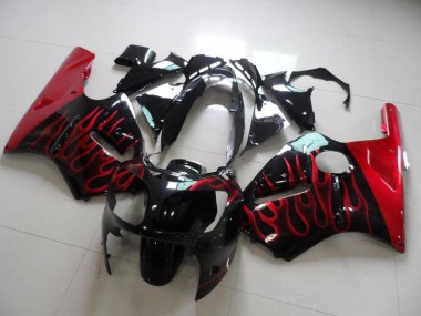 Rot Flamme Kawasaki ZX12R 2000-2001 Verkleidungen