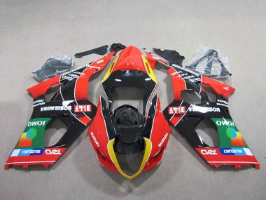 Rot Grün Schwarz Suzuki GSXR 1000 K3 2003-2004 Verkleidungen