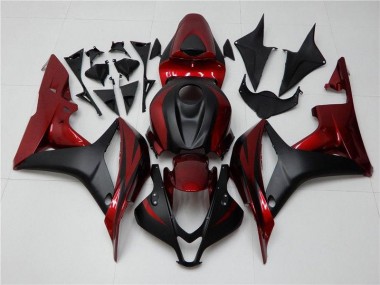 Rot Schwarz Honda CBR 600 RR 2007-2008 Verkleidungen
