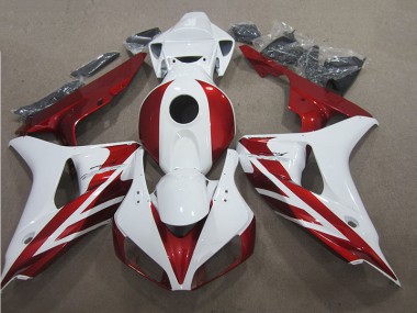 Rot Weiß Honda CBR 1000 RR 2006-2007 Verkleidung