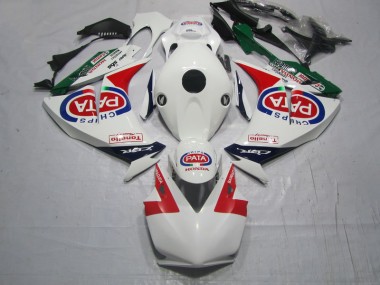 Rot Weiß PATA Honda CBR 1000 RR 2012-2016 Verkleidungen