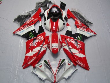 Rot Weiß Rocol Yamaha R6 2008-2016 Verkleidungen