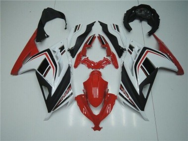 Rot Weiß Schwarz Kawasaki EX300 2013-2016 Verkleidungen