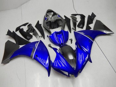 Schwarz Blau Yamaha R1 2012-2014 Verkleidungen