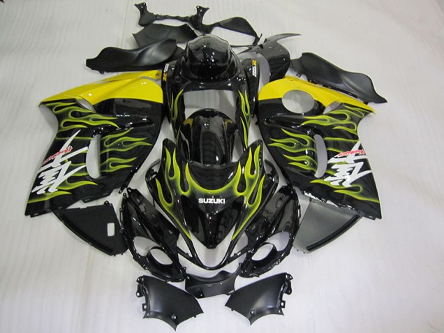 Schwarz Gelb Flamme Suzuki GSXR 1300 Hayabusa 2008-2019 Verkleidungen Schwarz Gelb Flamme Suzuki GSXR 1300 Hayabusa 2008-2019 Verkleidungen
