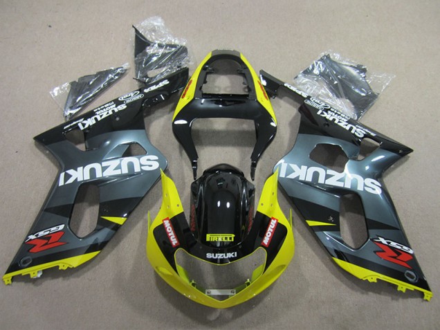 Schwarz Gelb Motul Suzuki GSXR 600 K1 K2 K3 2001-2003 Verkleidungen