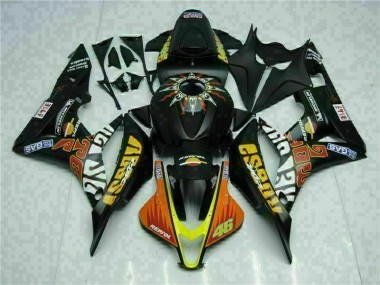 Schwarz Gelb Repsol 46 Honda CBR 600 RR 2007-2008 Verkleidungen