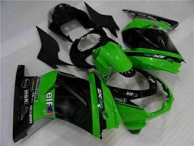 Schwarz Grün Kawasaki EX250 2008-2012 Vollverkleidung Schwarz Grün Kawasaki EX250 2008-2012 Vollverkleidung