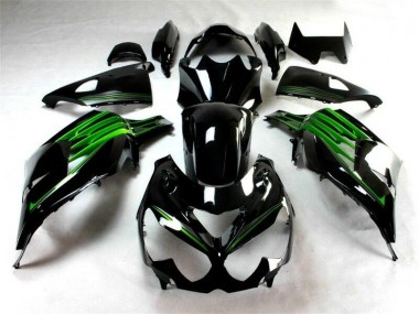 Schwarz Grün Kawasaki ZX14R ZZR 1400 2012-2021 Verkleidungen