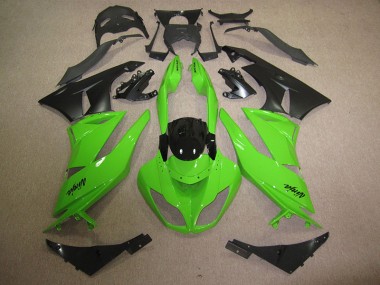 Schwarz Grün Kawasaki ZX6R 2009-2012 Verkleidungen
