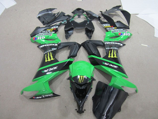 Schwarz Grünes Monster Kawasaki ZX10R 2008-2010 Verkleidungen Schwarz Grünes Monster Kawasaki ZX10R 2008-2010 Verkleidungen