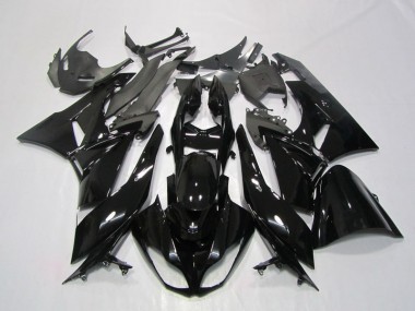 Schwarz Kawasaki ZX6R 2009-2012 Verkleidungen