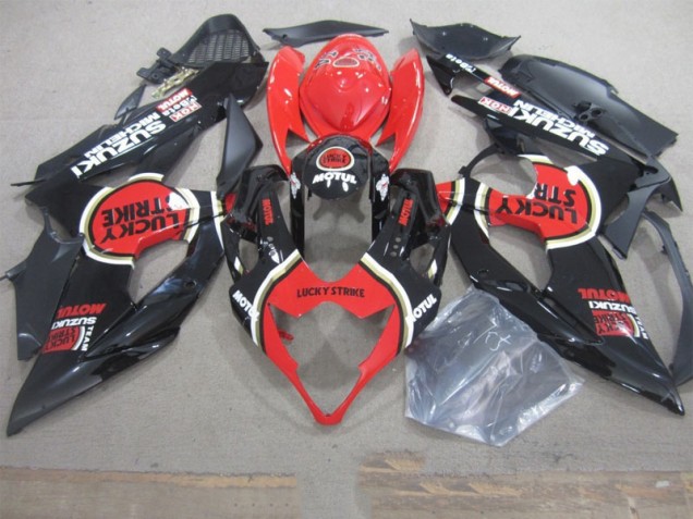 Schwarz Lucky Strike Rot Motul Suzuki GSXR 1000 K5 2005-2006 Verkleidungen Schwarz Lucky Strike Rot Motul Suzuki GSXR 1000 K5 2005-2006 Verkleidungen
