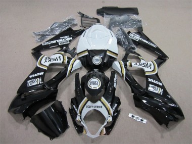 Schwarz Lucky Strike Weiß Motul Suzuki GSXR 1000 K7 2007-2008 Verkleidungen