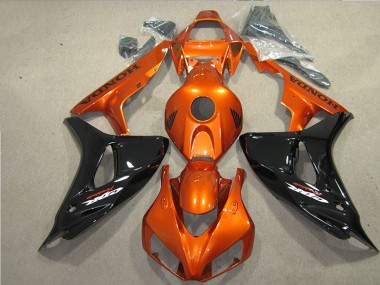 Schwarz Orange Fireblade Honda CBR 1000 RR 2006-2007 Verkleidungen